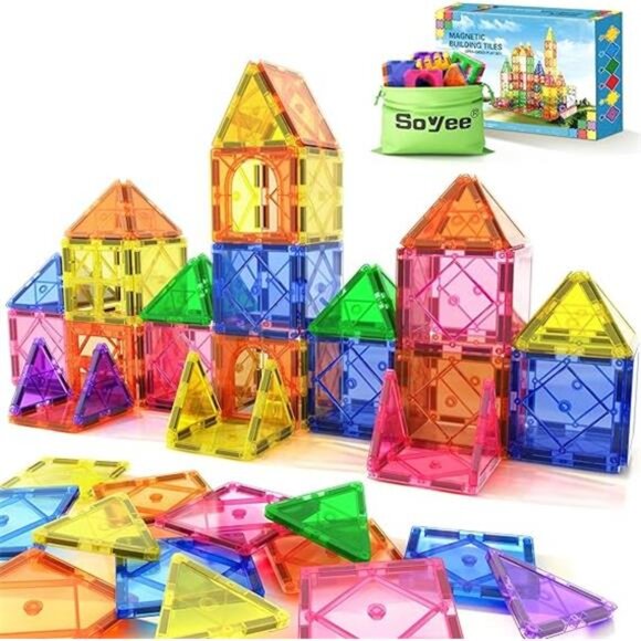 Magnetic Tiles Beginner Set Toys for Girls Boys Toddler Toys - Picture 7 of 7
